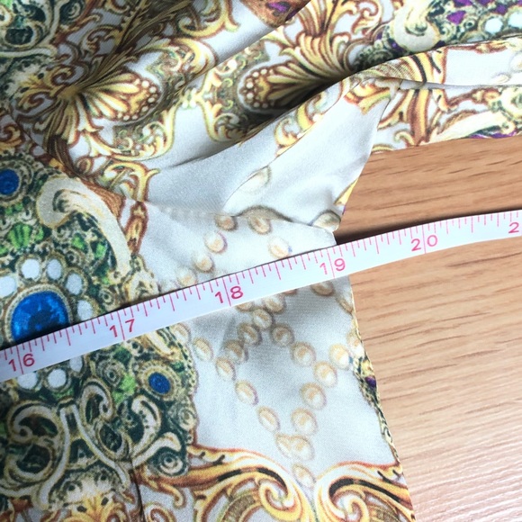 TRAFFIC PEOPLE gold bejeweled jewel print Dress M - Picture 11 of 14